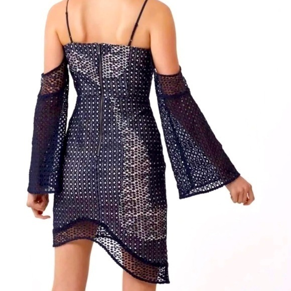 Keepsake The Label Easy Love Retro Asymmetrical Bell Sleeve Mini Dress, S